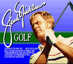 Jack Nicklaus Golf Title Screen